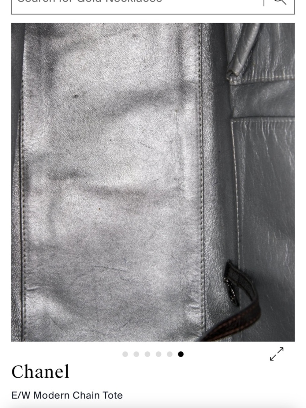 CHANEL Dark Brown Leather Shoulder Bag with Chain-Strap Detail - Picture 5 of 8